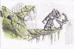 Size: 300x199 | Tagged: alcatraz, artist:whitepone, crossover, crysis, crysis 3, derpibooru import, ponified, safe, video game