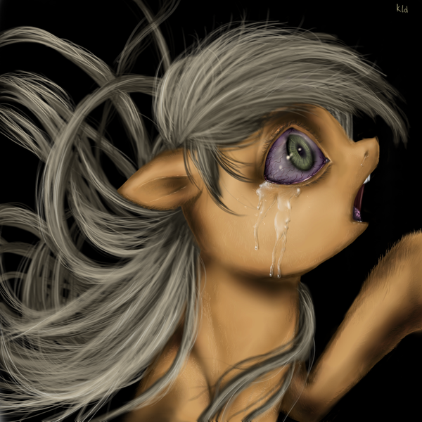 Size: 1200x1200 | Tagged: grimdark, artist:klalaskaxd, derpibooru import, applejack, earth pony, pony, solo