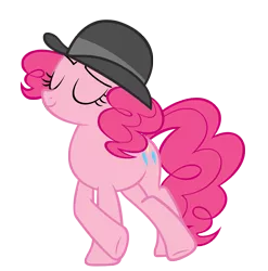 Size: 2777x2811 | Tagged: artist:thatsgrotesque, dead source, derpibooru import, hat, high res, mmmystery on the friendship express, pinkie pie, safe, simple background, solo, transparent background, vector