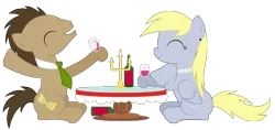 Size: 4975x2350 | Tagged: safe, artist:replaymasteroftime, derpibooru import, derpy hooves, doctor whooves, time turner, pegasus, pony, doctorderpy, female, male, mare, shipping, straight