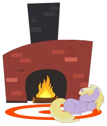 Size: 4491x5291 | Tagged: absurd resolution, artist:replaymateroftime, derpibooru import, dinky hooves, fireplace, rug, safe, simple background, sleeping, transparent background, vector