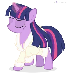 Size: 1200x1350 | Tagged: safe, artist:dm29, derpibooru import, twilight sparkle, pony, unicorn, bathrobe, clothes, eyes closed, female, glowing horn, grin, horn, mare, raised hoof, robe, simple background, smiling, solo, transparent background, unicorn twilight