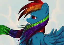 Size: 3508x2480 | Tagged: artist:noideasfornicknames, clothes, derpibooru import, high res, rainbow dash, safe, scarf, solo