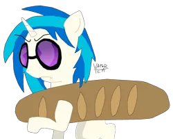 Size: 1860x1488 | Tagged: artist:vapor-tea, bread, derpibooru import, safe, solo, vinyl scratch