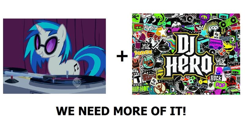 Size: 1361x771 | Tagged: derpibooru import, dj hero, exploitable meme, make it happen, meta, rhythm game, safe, vinyl scratch