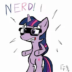 Size: 2400x2400 | Tagged: artist:wonder-waffle, derpibooru import, glasses, high res, nerd, safe, twilight sparkle