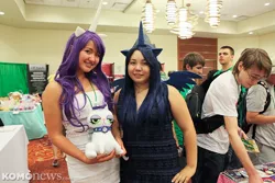 Size: 660x440 | Tagged: safe, derpibooru import, princess luna, rarity, human, cosplay, irl, irl human, photo