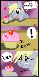 Size: 262x511 | Tagged: safe, artist:psycopink, derpibooru import, derpy hooves, pegasus, pony, comic, cupcake, female, mare