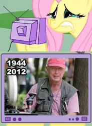 Size: 563x771 | Tagged: safe, derpibooru import, fluttershy, pony, exploitable meme, fluttercry, meme, tony scott, tv meme