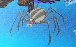 Size: 506x318 | Tagged: animal, blue background, derpibooru import, photo, read it and weep, safe, simple background, solo focus, spider, spindle