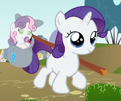 Size: 4800x4000 | Tagged: safe, artist:beavernator, derpibooru import, rarity, sweetie belle, pony, baby, baby belle, baby pony, filly, foal, pacifier