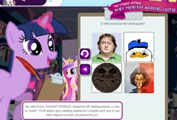 Size: 851x578 | Tagged: derpibooru import, dolan, gabe newell, moon, princess cadance, safe, team fortress 2, the administrator, the legend of zelda, the legend of zelda: majora's mask, twilight sparkle