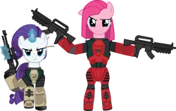 Size: 900x570 | Tagged: artist:hivelordlusa, colette green, derpibooru import, gina cross, half-life, half-life: equestria, pinkie pie, rarity, safe