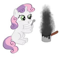 Size: 1000x1000 | Tagged: safe, artist:nedemai, derpibooru import, sweetie belle, unicorn, cooking, female, filly, lethal chef, liquid toast, sweetie belle can't cook, sweetie fail, this will end in tears and/or breakfast