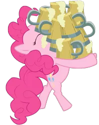 Size: 3555x4511 | Tagged: artist:bigccv, cider, derpibooru import, pinkie pie, safe, simple background, solo, the super speedy cider squeezy 6000, transparent background, vector