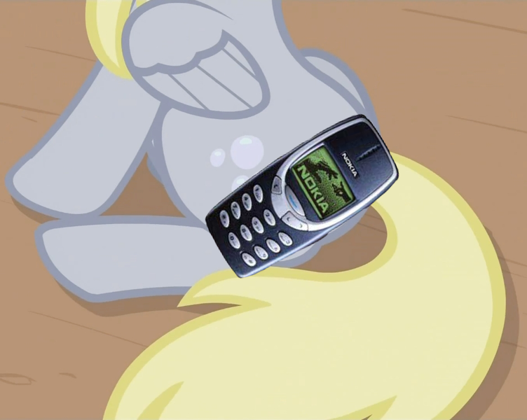 Size: 937x748 | Tagged: safe, derpibooru import, edit, edited screencap, screencap, derpy hooves, pegasus, pony, the last roundup, female, mare, mobile phone, nokia