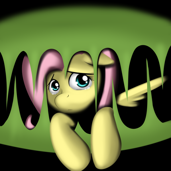 Size: 2000x2000 | Tagged: semi-grimdark, artist:kloudmutt, derpibooru import, fluttershy, pony, black background, carnivorous plant, female, fetish, flutterprey, high res, mare, plant vore, simple background, soft vore, solo, teary eyes, venus flytrap, vore