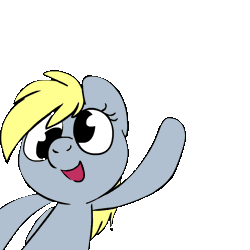 Size: 700x700 | Tagged: safe, derpibooru import, derpy hooves, pegasus, pony, animated, simple background, solo, transparent background, waving