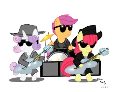 Size: 2072x1545 | Tagged: apple bloom, artist:meganekkoplymouth241, band, cutie mark crusaders, derpibooru import, parody, safe, scootaloo, sweetie belle, zz top