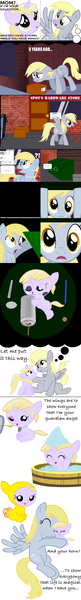 Size: 900x6650 | Tagged: semi-grimdark, artist:beavernator, derpibooru import, derpy hooves, dinky hooves, pony, fanfic:dinky: a filly that is loved, baby, baby pony, comic, crying, equestria's best mother, feels, homeless, tragic backstory