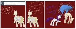 Size: 1988x762 | Tagged: ask, ask rarity's manikins, clothes, derpibooru import, dress, mannequin, rarity, safe