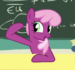 Size: 503x469 | Tagged: animated, chalkboard, cheerilee, cropped, derpibooru import, loop, ponyville confidential, ponyville schoolhouse, safe, screencap, solo