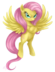 Size: 560x736 | Tagged: artist:mn27, derpibooru import, flutterbitch, fluttershy, new fluttershy, safe, solo