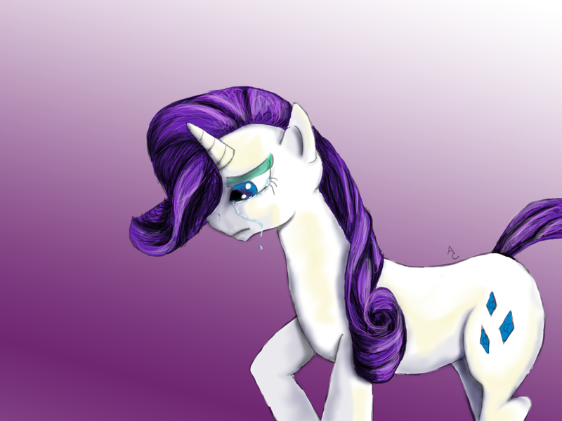 Size: 1200x900 | Tagged: artist:lahiur, crying, derpibooru import, rarity, sad, safe