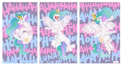 Size: 2471x1356 | Tagged: artist:fr-13, artist:rgevskiy, derpibooru import, feather, hoof tickling, hooves, implied princess luna, jewelry, laughing, missing accessory, mouth wide open, princess celestia, regalia, safe, skinny, tickled all over, tickle torture, tickling, ticklish hooves, ticklish tummy, vector