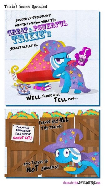 Size: 410x720 | Tagged: safe, artist:pixelkitties, derpibooru import, trixie, pony, unicorn, book, comic, couch, fainting couch, felt, female, frown, glare, hat, hooves, horn, lineless, magic, mare, open mouth, solo, taco, telekinesis, telephone, wide eyes