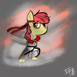 Size: 2300x2300 | Tagged: apple bloom, artist:wonder-waffle, crossover, derpibooru import, high res, safe, street fighter