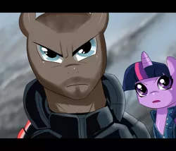 Size: 2100x1800 | Tagged: artist:ninja-8004, ashley williams, commander shepard, derpibooru import, mass effect, ponified, safe, twilight sparkle