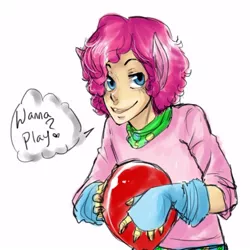 Size: 500x500 | Tagged: artist:nickleerie, bubble berry, derpibooru import, humanized, pinkie pie, rule 63, safe