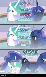 Size: 900x1512 | Tagged: artist:anonymous, bath, bedroom eyes, blushing, comic, comic:stay with me sister, derpibooru import, estrus, eyes on the prize, female, incest, lesbian, looking back, moonbutt, open mouth, plot, presenting, princess celestia, princess luna, princest, shipping, shocked, show accurate, show accurate porn, smiling, spa, steam, suggestive, water, wide eyes
