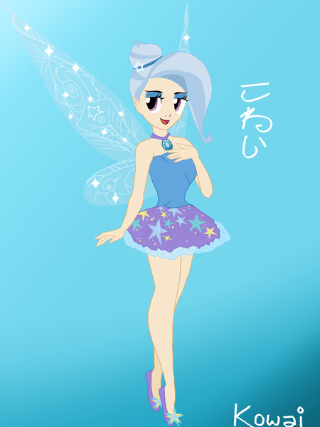 Size: 3000x4000 | Tagged: artist:the-epicteer, derpibooru import, disney, fairy, fairyized, humanized, japanese, parody, safe, tinkerbell, translated in the comments, trixie