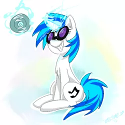 Size: 600x600 | Tagged: artist:xieril, derpibooru import, safe, solo, vinyl scratch