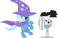 Size: 2640x1714 | Tagged: safe, artist:kurokaji11, derpibooru import, trixie, pony, unicorn, fan, female, filly, mare, solo