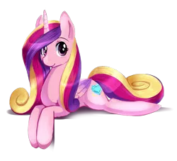 Size: 787x715 | Tagged: artist:ende26, derpibooru import, princess cadance, prone, safe, simple background, solo, transparent background