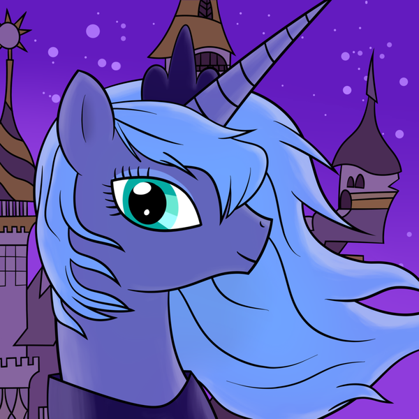 Size: 900x900 | Tagged: artist:sirpsycho01, derpibooru import, princess luna, s1 luna, safe, solo, windswept mane