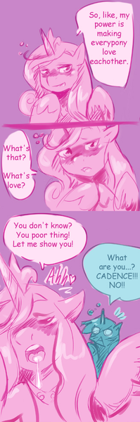 Size: 327x984 | Tagged: suggestive, derpibooru import, princess cadance, shining armor, :<, bedroom eyes, blushing, drool, drunk, epic drunk ponies, floppy ears, heart, looking at you, open mouth, smiling, tongue out, tumblr, wide eyes