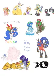 Size: 1024x1447 | Tagged: safe, artist:modern-warmare, derpibooru import, ponified, alicorn, earth pony, pegasus, pony, sea pony, unicorn, bad apple, broken horn, derp, flandre scarlet, hakurei reimu, hijiri byakuren, hinanai tenshi, houjuu nue, japanese, kagiyama hina, kawashiro nitori, kirisame marisa, komeiji koishi, kumoi ichirin, me gusta, moriya suwako, murasa minamitsu, nazrin, segway, toramaru shou, touhou, unzan, yakumo ran, yakumo yukari, yasaka kanako