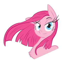 Size: 2500x2500 | Tagged: artist:leadhooves, artist:slyfoxcl, beautiful, bedroom eyes, chest fluff, derpibooru import, high res, lidded eyes, pinkamena diane pie, pinkie pie, safe, windswept mane