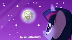 Size: 640x360 | Tagged: artist:irie-mangastudios, black dynamite, derpibooru import, edit, moon, safe, screencap, twilight sparkle