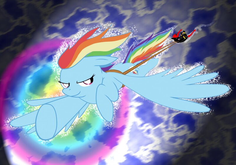 Size: 1280x895 | Tagged: artist:foxbeast, derpibooru import, flying, rainbow dash, safe, sonic rainboom