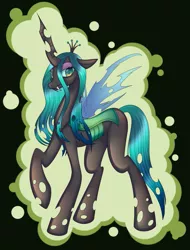 Size: 803x1054 | Tagged: artist:stalkernin, changeling, changeling queen, derpibooru import, female, queen chrysalis, safe, source needed