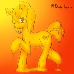 Size: 1200x1200 | Tagged: 30 minute art challenge, artist:fatcakes, derpibooru import, food pony, macaroni and cheese, original species, ponified, safe