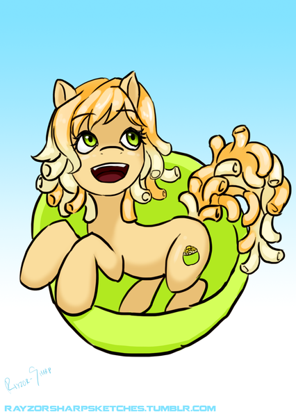 Size: 1240x1748 | Tagged: 30 minute art challenge, artist:rayzor-sharp, derpibooru import, food pony, macaroni and cheese, original species, ponified, safe