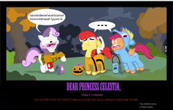 Size: 3594x2295 | Tagged: adolf hitler, apple bloom, bruce lee, derpibooru import, halloween, high res, kill bill, safe, scootaloo, sweetie belle