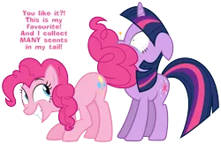 Size: 4994x3247 | Tagged: absurd resolution, artist:zutheskunk traces, derpibooru import, inkscape, pinkie pie, safe, simple background, tail, transparent background, twilight sparkle, vector, vector trace, wide eyes