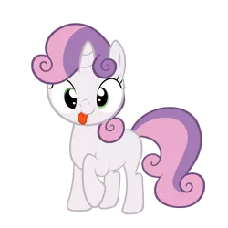 Size: 2200x2200 | Tagged: dead source, safe, artist:datnaro, derpibooru import, sweetie belle, pony, unicorn, female, filly, high res, simple background, solo, tongue out, transparent background, vector